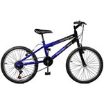 Ficha técnica e caractérísticas do produto Bicicleta Aro 20 Marculina Ciclone Plus Azul com Preto Master Bike com 7 Marchas