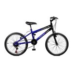 Ficha técnica e caractérísticas do produto Bicicleta Aro 20 Masculina Ciclone Plus Azul com Preto Master Bike com 7 Marchas