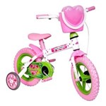 Ficha técnica e caractérísticas do produto Bicicleta Aro 12 Sweet Heart Styllkids Rosa e Verde