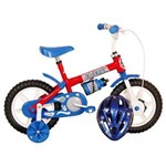 Ficha técnica e caractérísticas do produto Bicicleta Aro 12 Track & Bikes Kit Kat Azul e Vermelha C/ Rodinhas