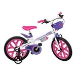 Ficha técnica e caractérísticas do produto Bicicleta Aro 16 Bandeirante Superbike - Branco/Rosa