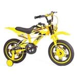 Bicicleta Aro 16 Bike Moto Amarela Uni Toys UNIT-1173