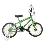 Ficha técnica e caractérísticas do produto Bicicleta Aro 16 Infantil Masculina Verde C/Inmetro