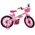 Ficha técnica e caractérísticas do produto Bicicleta Aro 16 Princesas Disney Rosa Bandeirante