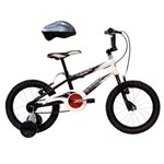 Ficha técnica e caractérísticas do produto Bicicleta Aro 16 Track & Bikes Traxx Boy C/ Capacete - Preto/Branco