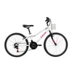 Ficha técnica e caractérísticas do produto Bicicleta Aro 24 - 21 Marchas Ceci Branca Caloi
