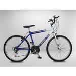 Ficha técnica e caractérísticas do produto Bicicleta Aro 24 Azul 18 Marchas