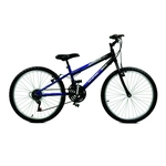 Ficha técnica e caractérísticas do produto Bicicleta Aro 24 Masculina Ciclone Plus 21 Marchas Azul Com Preto Master Bike