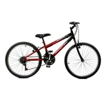 Ficha técnica e caractérísticas do produto Bicicleta Aro 24 Masculina Ciclone Plus 21 Marchas Vermelho Com Preto Master Bike