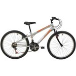 Ficha técnica e caractérísticas do produto Bicicleta Aro 24 Mtb Polimet V-brake 18v Prata