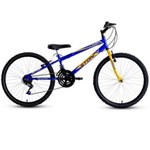 Ficha técnica e caractérísticas do produto Bicicleta Aro 24 Teen Masc 18V Azul