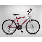 Ficha técnica e caractérísticas do produto Bicicleta Aro 24 Vermelha 18 Marchas