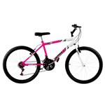 Bicicleta Aro 26 18 Marchas Bicolor Rosa e Branca Pro Tork Ultra - Ultra Bikes
