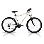 Ficha técnica e caractérísticas do produto Bicicleta Aro 26 Aluminio Susp 27V Cross Country Branca - Track Bikes