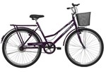 Ficha técnica e caractérísticas do produto Bicicleta Aro 26 Atho V-Brake com Cestão Venus Violeta - Athor