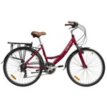 Ficha técnica e caractérísticas do produto Bicicleta Aro 26 Blitz Comfort com 21 Marchas e Suspensão Dianteira - Vinho