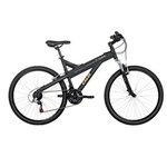 Ficha técnica e caractérísticas do produto Bicicleta Aro 26 Caloi T-Type com Suspensão Dianteira e 21 Marchas - Preta