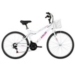 Ficha técnica e caractérísticas do produto Bicicleta Aro 26 Caloi Ventura com 21 Marchas e Cesto Dianteiro - Branca