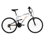 Ficha técnica e caractérísticas do produto Bicicleta Aro 26 Caloi XRT Dupla Suspensão com 21 Marchas - Branco/Preta