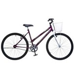 Ficha técnica e caractérísticas do produto Bicicleta Aro 26 Colli Allegra City com Cesta - Violeta/Branca