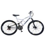 Ficha técnica e caractérísticas do produto Bicicleta Aro 26 Colli GPS com 21 Marchas e Full Suspension - Branca
