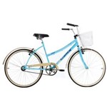 Ficha técnica e caractérísticas do produto Bicicleta Aro 26" Confort Classic Plus Sem Marcha com Cestão e Paralama Azul Track & Bikes - Azul