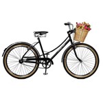 Ficha técnica e caractérísticas do produto Bicicleta Aro 26 Feminina Bella Retro Preto - Master Bike