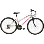 Ficha técnica e caractérísticas do produto Bicicleta Aro 26 Feminina Mtb Polimet V-brake 18v Branca
