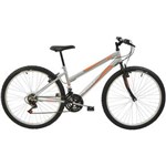 Ficha técnica e caractérísticas do produto Bicicleta Aro 26 Feminina Mtb Polimet V-brake 18v Prata
