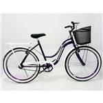 Ficha técnica e caractérísticas do produto Bicicleta Aro 26 Feminina Retrô Galileus com Rodas Aero Cor Violeta