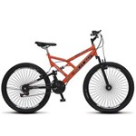 Ficha técnica e caractérísticas do produto Bicicleta Aro 26 Full-s GPS Aero Dupla Suspensão 72 Raias - Laranja