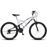 Ficha técnica e caractérísticas do produto Bicicleta Aro 26 Full-s GPS Aero Dupla Suspensão - BRANCO