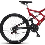 Ficha técnica e caractérísticas do produto Bicicleta Aro 26 Full-s GPS Aero Dupla Suspensão - Vermelho