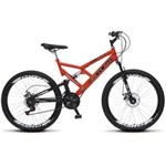 Ficha técnica e caractérísticas do produto Bicicleta Aro 26 Full-s GPS Aero Freio a Disco - Laranja