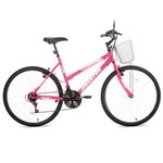 Ficha técnica e caractérísticas do produto Bicicleta Aro 26 Houston Foxer Maori com 21 Marchas - Rosa Pink