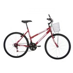 Ficha técnica e caractérísticas do produto Bicicleta Aro 26 Houston Foxer Maori com Cesta 21 Marchas Vermelho