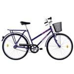 Ficha técnica e caractérísticas do produto Bicicleta Aro 26 Houston Onix Fv com Cesta Freio Varão Violeta