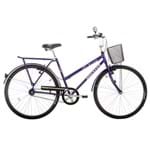 Ficha técnica e caractérísticas do produto Bicicleta Aro 26 Houston Onix Vb com Cesta Freio V-brake Violeta