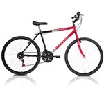 Ficha técnica e caractérísticas do produto Bicicleta Aro 26 Hx1 Impact - 18 Marchas - Vermelho/Preto - Oceano