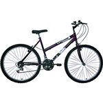 Ficha técnica e caractérísticas do produto Bicicleta Aro 26 Life Zone 18 Marchas Quadro de Aço Feminina Violeta