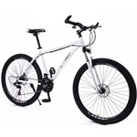 Ficha técnica e caractérísticas do produto Bicicleta Aro 26 Looping Aço Carbono com Amortecedor 21 Marchas Branca