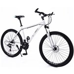 Ficha técnica e caractérísticas do produto Bicicleta Aro 26 Looping Aço Carbono com Amortecedor 21 Marchas - BRANCO