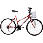 Ficha técnica e caractérísticas do produto Bicicleta Aro 26 Maori Feminina - Vermelha - Houston