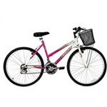 Ficha técnica e caractérísticas do produto Bicicleta Aro 26 Marbela 18 Marchas Rosa - Track & Bikes