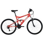 Ficha técnica e caractérísticas do produto Bicicleta Aro 26 Mongoose Full Edge com 21 Marchas e Suspensão Dianteira - Vermelha