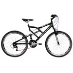 Ficha técnica e caractérísticas do produto Bicicleta Aro 26 Mormaii Big Rider com Full Suspension e 24 Marchas Preto