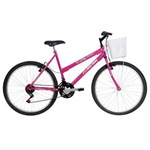 Ficha técnica e caractérísticas do produto Bicicleta Aro 26 Mormaii Fantasy 2011826 com 21 Marchas e Cesta - Rosa