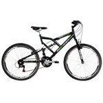 Ficha técnica e caractérísticas do produto Bicicleta Aro 26 Mormaii Full Susp Big Rider 2011832 com 24 Marchas e Dupla Suspensão - Preto
