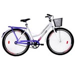 Ficha técnica e caractérísticas do produto Bicicleta Aro 26 Oceano Aero Praiana - Branca/Lilás