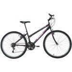 Ficha técnica e caractérísticas do produto Bicicleta Aro 26 Polimet Feminina MTB com 18 Marchas - Preta